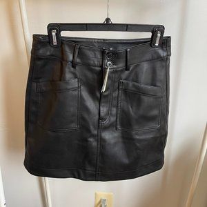 NWT Madewell Vegan Leather A-line Skirt